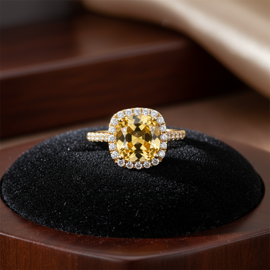 Yellow Ceylon Sapphire Ring